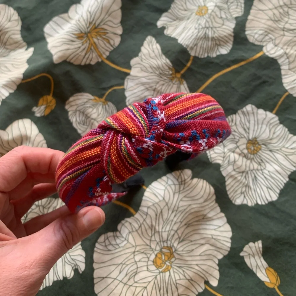 Multicolored fabric headband